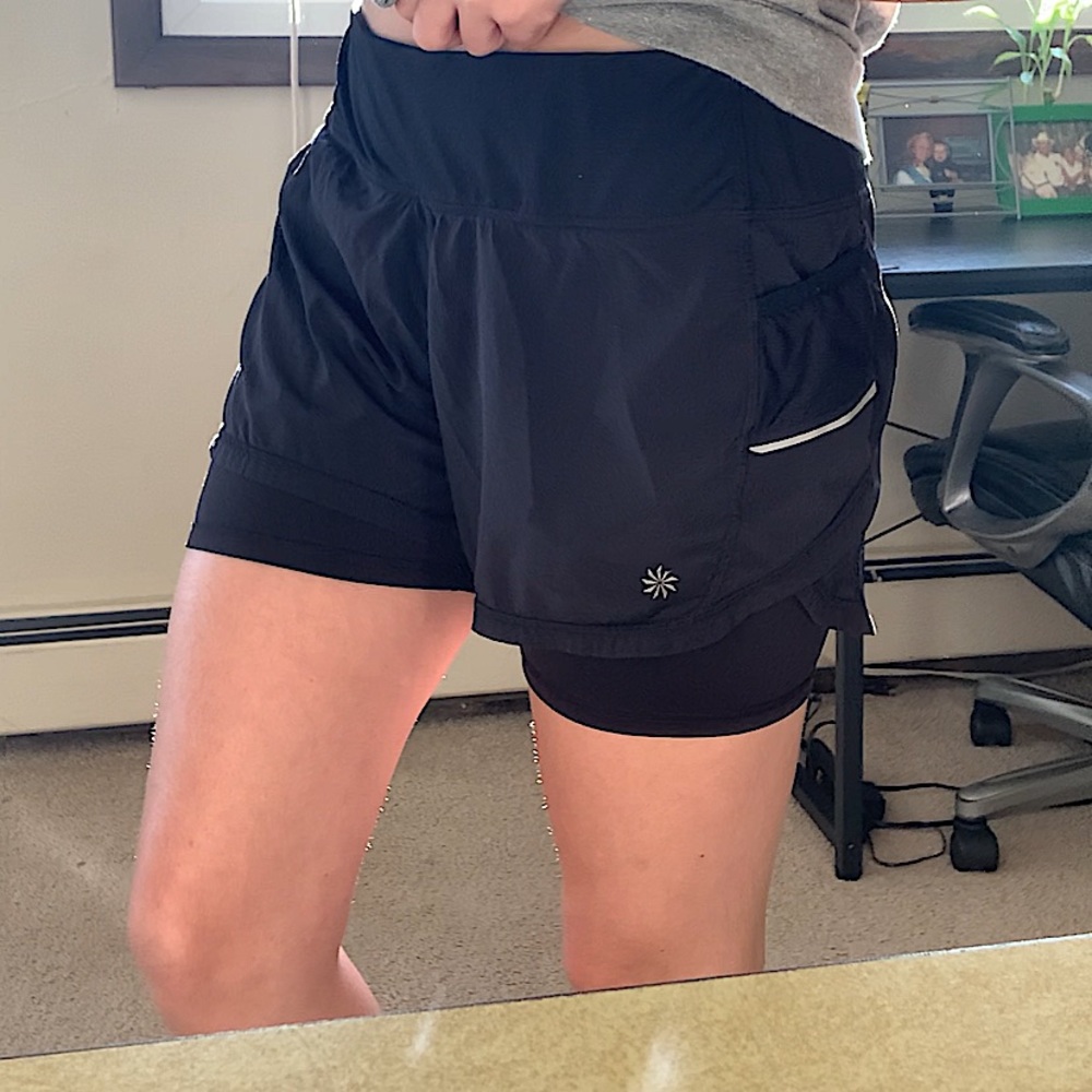 athleta - medium black athletic shorts - Picture 3 of 7